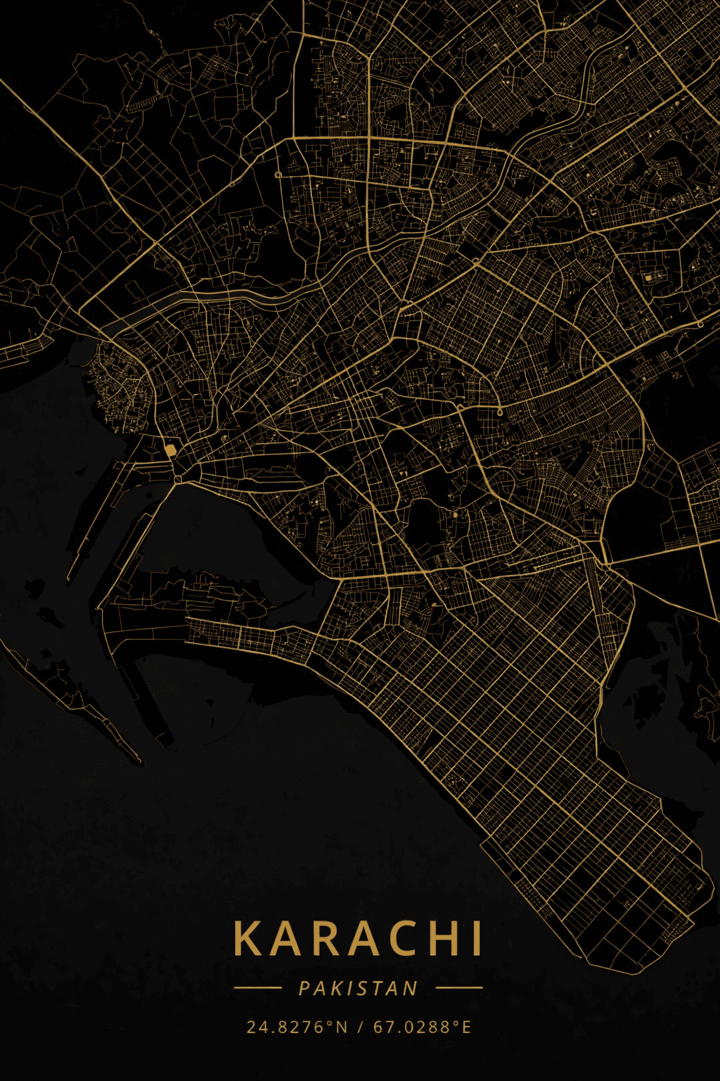 Karachi map showing Golimar / SITE Town area